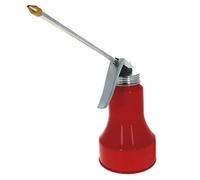 Utoolmart 400g Nozzle High Pressure Feed Oil Spray Gun Pneumatic Tool Vehicles Lubricants Bottle Oil Can with Long Nozzle Detachable Metal Straight Rigid Spout Manual Pump Oil Tool 1pcs