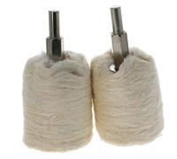 Utoolmart 40mm Buffing Polishing Cylinder Mop Wheel Cotton with 1/4-inch Handle for Manifold Aluminum Stainless Steel Chrome 2pcs