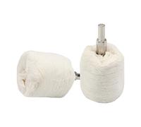 Utoolmart 40mm Buffing Polishing Cylinder Mop Wheel Cotton with 1/4-inch Handle for Manifold Aluminum Stainless Steel Chrome 4pcs