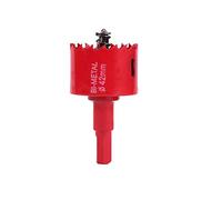 Utoolmart 42mm Bi-Metal Hole Saw M42 High Speed Steel Holesaw Blade 25mm Cutting Depth Opener Cutter Drill Bit with Triangular Handle for Wood Sheet Metal Plastic Fiberboard