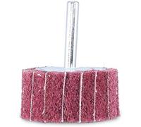 Utoolmart 60mm Dia Flapper Wheel Buffing Flap Wheels Scouring Pad with Sand 6mm Dia Round Shank Heavy Duty and Durable Flap Disk for Removing Sand Grind Level and Strip Surfaces 3pcs