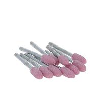 Utoolmart 6mm Abrasive Stone Points Tapered Corundum Grinding Head Polishing Wheel Bit 1/8 Inch Shank 1box
