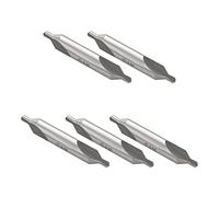 Utoolmart Center Drill Countersink Lathe Bit Mill Tool, Combined Drills Plain Type A 3.15mm x 8mm, Combined Countersinks Drills Set Tool, HSS-6542 Countersinks, 5 Pcs