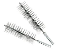 Utoolmart Diameter 35mm Steel Wire Brush 16cm Long Handle Hand With Iron Pipe Cleaning Metal Purifying Decontamination Descaling Scrub 2Pcs