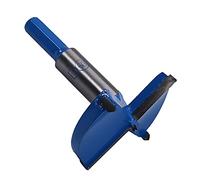 Utoolmart Forstner Drill Bits, 60mm Cemented Carbide Wood Cutter Tool, Hex Shank Woodworking Hole Saw Cutter, 80mm Length Woodworking Hole Boring Bit, Blue, 1 Pcs