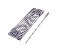 Utoolmart H2.5 Hexagon Head Allen Wrench Screwdriver Bit 1/4 Inch Hex Shank S2 Steel 150mm Length Magnetic Hex Drill Bits for Hand Held Wrench and Electric Drills 10pcs