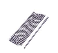 Utoolmart H3 Hexagon Head Allen Wrench Screwdriver Bit 1/4 Inch Hex Shank S2 Steel 150mm Length Magnetic Hex Drill Bits for Hand Held Wrench and Electric Drills 10pcs
