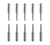 Utoolmart H3 Hexagon Head Allen Wrench Screwdriver Bit 1/4 Inch Hex Shank S2 Steel 50mm Length Magnetic Hex Drill Bits for Hand Held Wrench and Electric Drills 10pcs