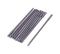 Utoolmart H4 Hexagon Head Screwdriver Bit, 1/4 Inch Hex Shank S2 150mm Length Magnetic Hex Drill Bits for Hand Held Wrench and Electric Drills 10pcs