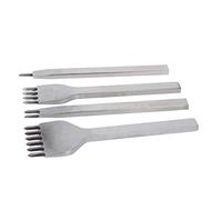 Utoolmart Leather Stitching Punch, White Steel,Prong Pitch 5mm,1/2/4/6 Prong DIY Craft Handwork Tools, Hole Chisel,Graving Stitch Punch Craft Kits 1 Pcs