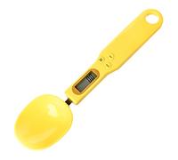 Utoolmart Measuring Spoons Electronic Kitchen Digital Food Spoon Scales Accurate Weighing Teaspoon Scale in Grams Oz with LCD Display 1.1lb/500g(0.1g)-Yellow