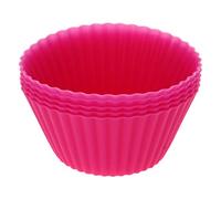 Utoolmart Silicone Baking Cups, Rose Red Reusable Silicone Baking Cups, Non-Stick Cake Molds Set for Party Halloween Christmas Bakery Molds Supplies, 5 Pcs