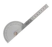 Utoolmart Stainless Steel Protractor 180 Degrees Round Head Angle Finder with 10cm / 3.9-inch Adjustable Arm for Woodworking Drawing