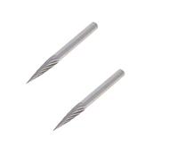 Utoolmart Tungsten Steel Alloy Rotary Files 3mm Shank, Single Cut Cone Shape Number 12 Rotary Burrs Tool 3mm Dia, for Die Grinder Drill Bit Wood Soft Metal Carving Polishing, 2pcs