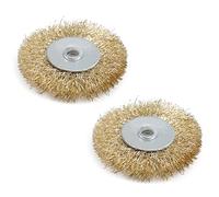 Utoolmart Wire Wheel Brush, with 6mm Shank Steel Wire Brush, Wire Brush for Drill, 65mm Wire Brush, for Removing Rust Polishing Metals, 2 Pcs
