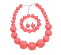 utop JNF Hand made Pearl Statement Necklace for Women Rhinestone Multilayer Crystal Necklaces Chunky Pearl Necklace Large Pearl Necklace and Earrings Set for Mother Mom's gift, Faux Pearl, No Gemstone