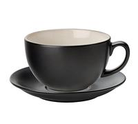 Utopia Barista Cappuccino Cup & Saucer Almond 12oz / 340ml, CT9002 & CT9014, Pack of 6