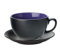 Utopia Tableware Utopia Barista Cappuccino Cup & Saucer Indigo 14oz / 400ml | Porcelain Cups & Saucers