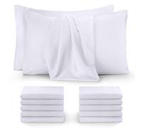 Utopia Bedding - 12 Pack Pillow Cases - Standard Size 50x75 cm - 100% Brushed Microfiber Pillowcases with Envelope Closure - Wrinkle, Fade, Stain Resistant Pillow Cases - White