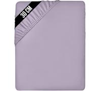 Utopia Bedding 180 x 200 Fitted Sheet, Lavender - Up to 12 Inch (30cm) Deep - Easy Care - Soft Brushed Microfibre Fabric - Shrinkage and Fade Resistant - Bottom Sheet