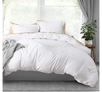 Utopia Bedding 3 Piece Duvet Cover Set (Queen, White) Duvet Cover + 2 Pillow Shams Soft Hotel Quality Wrinkle & Fade Resistant