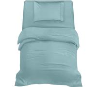 Utopia Bedding 3 Piece Single Bedding Set - Duvet Cover, Fitted Sheet with Pillow case - Soft Brushed Microfiber (Spa blue)