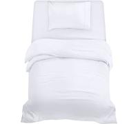 Utopia Bedding 3 Piece Single Bedding Set - Duvet Cover, Fitted Sheet with Pillow case - Soft Brushed Microfiber (White)