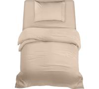 Utopia Bedding 3 Piece Single Bedding Set - Pack of 10 - Duvet Cover, Fitted Sheet with Pillow case - Soft Brushed Microfiber Polyester (Beige)