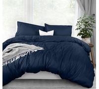Utopia Bedding 3pc Microfiber Duvet Cover Set (Queen, Navy)
