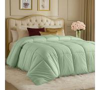 Utopia Bedding, 4.5 Tog All Year Round Coverless Duvet, Microfiber Soft Breathable Duvet, Box Stitch Quilt Ideal for Cold Weather, Machine Washable (Sage Green, Queen (Pack of 1))
