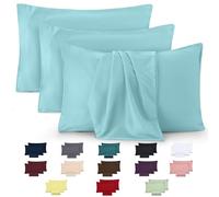 Utopia Bedding - 4 Pack Pillow Cases - OEKO-TEX - Standard Size 50x75 cm - 100% Brushed Microfiber Pillowcases with Envelope Closure, pillows not included - Wrinkle, Fade, & Stain Resistant - Spa Blue