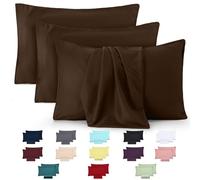 Utopia Bedding - 4 Pack Pillow Cases - OEKO-TEX - Standard Size 50x75 cm - 100% Brushed Microfiber Pillowcases with Envelope Closure, pillows not included - Wrinkle, Fade, & Stain Resistant - Brown