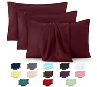 Utopia Bedding - 4 Pack Pillow Cases - OEKO-TEX - Standard Size 50x75 cm - 100% Brushed Microfiber Pillowcases with Envelope Closure, pillows not included - Wrinkle, Fade, & Stain Resistant - Burgundy