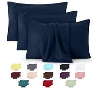 Utopia Bedding - 4 Pack Pillow Cases - OEKO-TEX - Standard Size 50x75 cm - 100% Brushed Microfiber Pillowcases with Envelope Closure, pillows not included - Wrinkle, Fade, & Stain Resistant - Navy