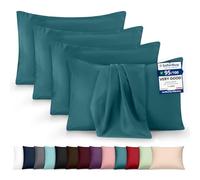 Utopia Bedding - 4 Pack Pillow Cases - OEKO-TEX - Standard Size 50x75 cm - 100% Brushed Microfiber Pillowcases with Envelope Closure, pillows not included - Wrinkle, Fade, & Stain Resistant - Teal