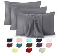 Utopia Bedding - 4 Pack Pillow Cases - Standard Size 50x75 cm - 100% Brushed Microfiber Pillowcases with Envelope Closure - Wrinkle, Fade, Stain Resistant Pillow Cases - Grey