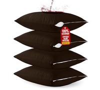 Utopia Bedding 4 Pack Waterproof Pillow Protectors with Zipper Standard Size (Brown), Bed Bug and Dust Mite Proof Pillow case Covers, Moisture Wicking Pillow Encasements 20 x 26 Inches