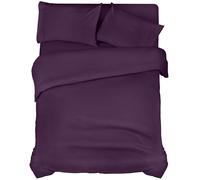 Utopia Bedding 4 Piece Double Bedding Set - Pack of 8 - Duvet Cover, Fitted Sheet with Pillow cases - Soft Brushed Microfiber Polyester (Purple)