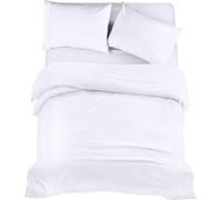 Utopia Bedding 4 Piece King Bedding Set - Pack of 6 - Duvet Cover, Fitted Sheet with Pillow cases - Soft Brushed Microfiber Polyester (White)