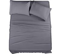 Utopia Bedding 4pc Microfiber Bed Sheet Set (Full,Grey)