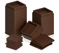 Utopia Bedding 8 Piece Premium Adjustable Furniture Risers (4 High and 4 Short) - Heavy Duty Riser with Strong Space Saving for Beds, Tables, Chairs or Sofas (Brown, 2 Inch (Pack of 8))
