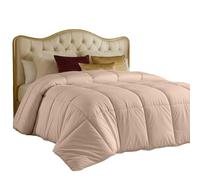 Utopia Bedding All Season 250 GSM Comforter - Plush Siliconized Fiberfill Comforters - Box Stitched (Beige, Queen)