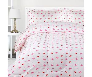 Utopia Bedding All Season Butterfly Comforter Set with 2 Pillow Cases - 3 Piece Soft Brushed Microfiber Kids Bedding Set for Boys/Girls - Machine Washable (Twin/Twin XL)