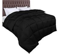 Utopia Bedding All-Year Duvet 200 x 200 cm, 370 GSM Filling, Breathable Sleeping Duvet, Quilt, Super Soft Cozy (Black)