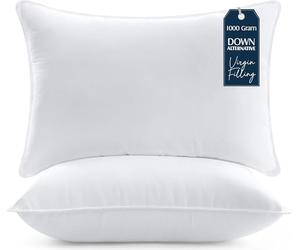 Utopia Bedding Bed Pillows 2 Pack, Hotel Pillows, UK Queen, White | Hotel Pillows Breathable Fabric Cover Comfortable Sleeping Support Suitable for Back, Side & Stomach Sleepers