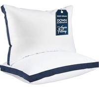 Utopia Bedding Bed Pillows for Sleeping Queen Size (Navy), Set of 2, Cooling Hotel Quality, Gusseted Pillow for Back, Stomach or Side Sleepers