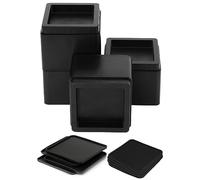 Utopia Bedding Bed Risers 3 Inch - Pack of 4 - Adjustable Furniture Risers 3 & 6 inch - Anti Slip Foam & Rubber Pad - Stackable Bed Lifts Risers Heavy Duty for Sofa, Bed, Table, Couch & Chair (Black)
