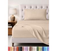 Utopia Bedding Bed Sheet Set, 3 Piece, Single, Beige