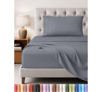 Utopia Bedding Bed Sheet Set, 3 Piece, Single, Grey