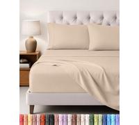 Utopia Bedding Bed Sheet Set, 4 Piece, Double, Beige